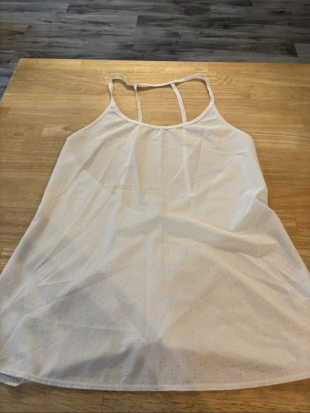 Zella White Perforated Strappy Tank Camisole